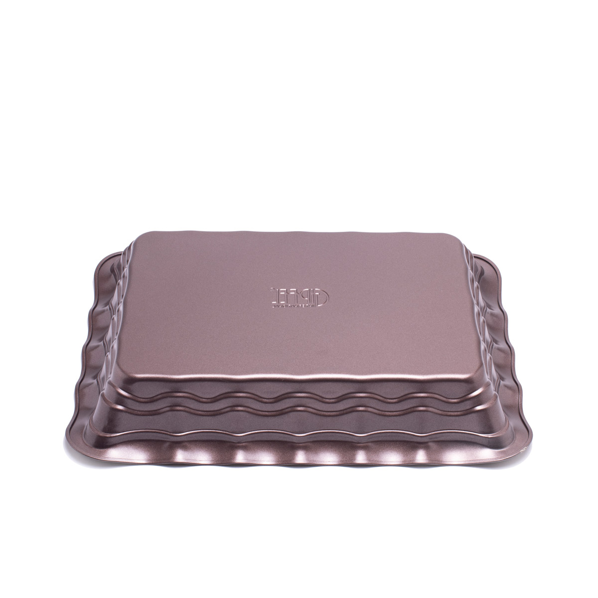 картинка 1897 GIPFEL Форма для выпечки OVEN 38,0x27,5x6,4см прямоугольная с антипригарным покрытием Whitford. Цвет: внутри кремовый, снаружи коричневый. Материал: Углеродистая сталь от магазина Gipfel