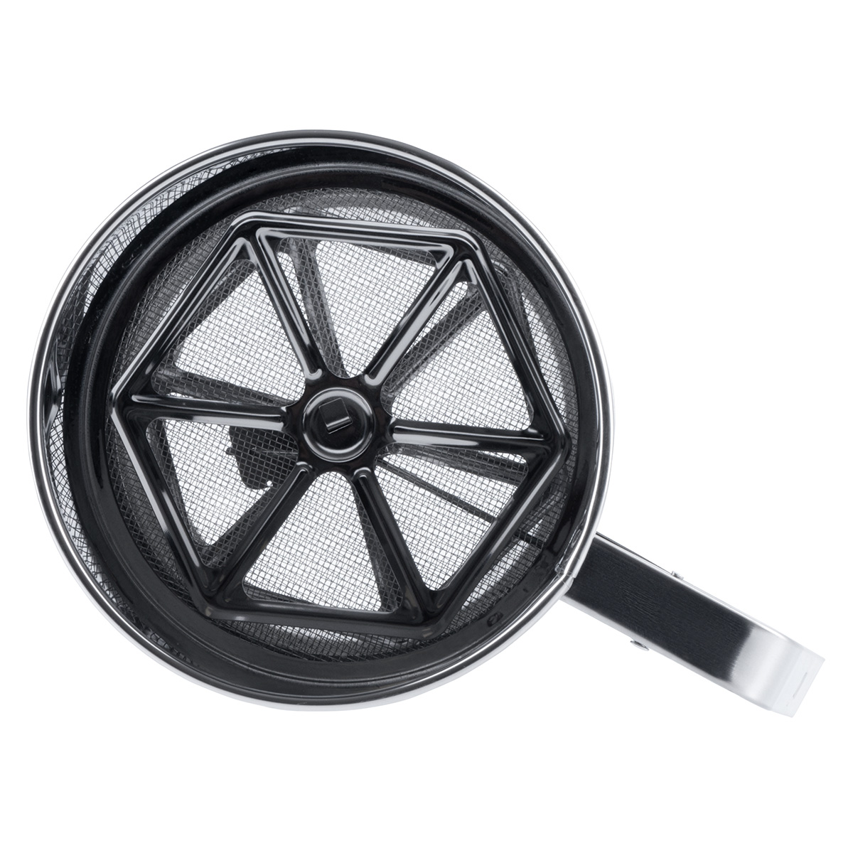 картинка 5476 GIPFEL Кружка-сито для просеивания муки, 18х12х13. Материал: нерж. сталь, пластик. Цвет ручки фиолетовый. от магазина Gipfel