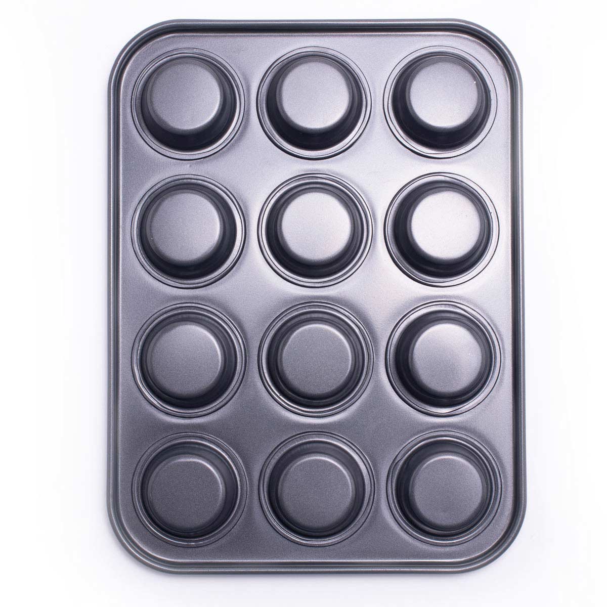 Форма для выпечки кексов/маффинов PROFFI на 12шт 26,5x19,5x2см с премиальным антипригарным покрытием Teflon. Материал: углеродистая сталь. Толщина: 0,8мм от магазина Gipfel 9504 