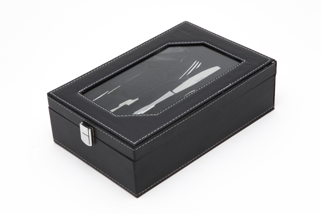 картинка 8484 GIPFEL Набор столовых приборов 24 предмета премиального класса в кожаном футляре. Материал: нерж. сталь 18/10. от магазина Gipfel