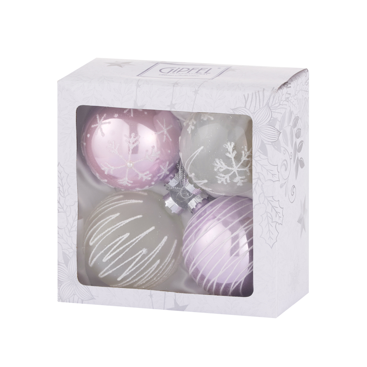 Набор новогодних шаров Gipfel Christmas Toys 41424 4 предмета фото