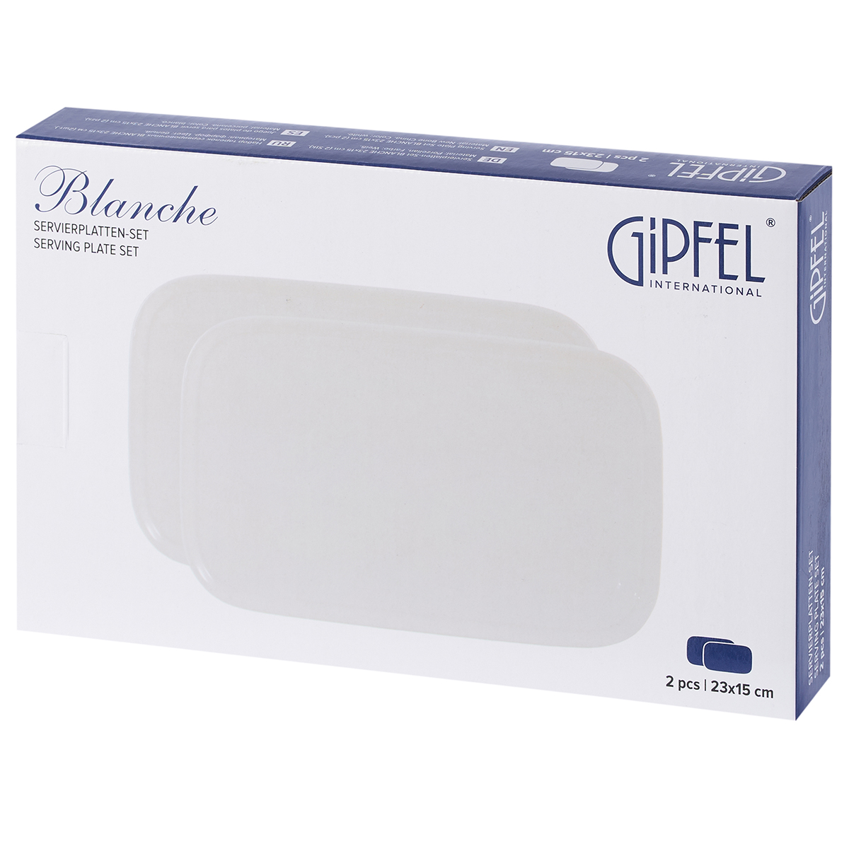 Набор тарелок сервировочных Gipfel Blanche 52670 23х15 см фото