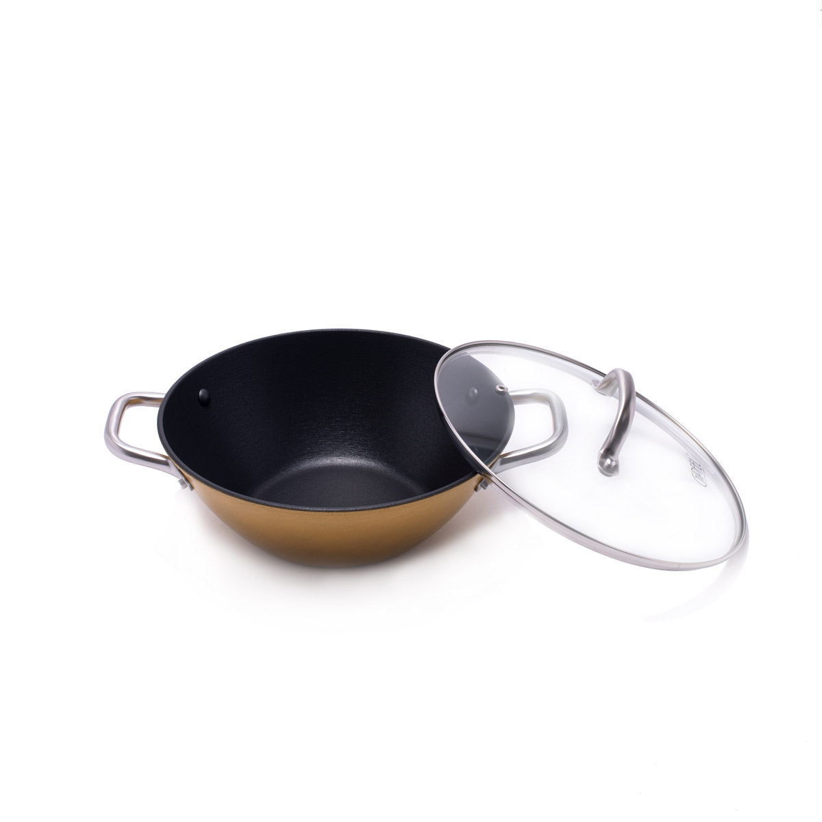 картинка 2145 GIPFEL Кастрюля SELECT ORANGE 26х9,5см/3л со стеклянной крышкой, Материал: чугун, внутреннее 2-х слойное антипригарное покрытие Ilag, снаружи: высокотемпературное покрытие, цвет желтый, ручка: нержавеющая сталь SS 201 от магазина Gipfel