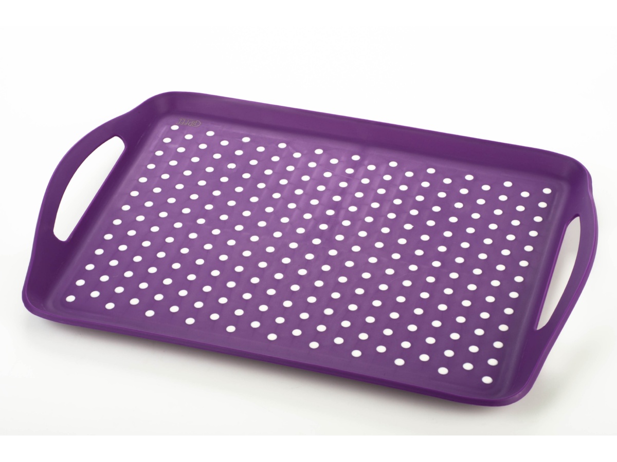 картинка 3736 GIPFEL Поднос прямоугольный 45,5х32х4,5 см цвет фиолетовый от магазина Gipfel