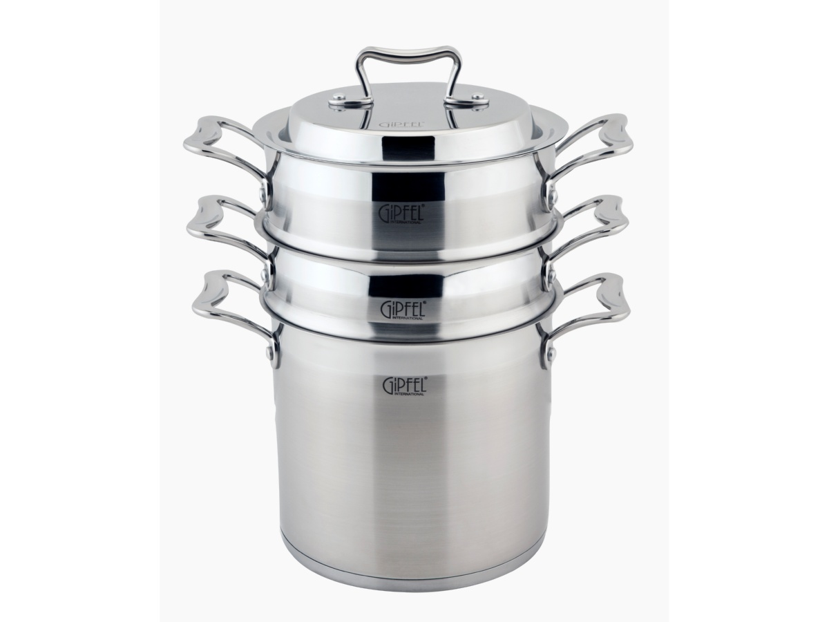 картинка 1632 Пароварка трехъярусная ATTUALITA 5.6 л от магазина Gipfel