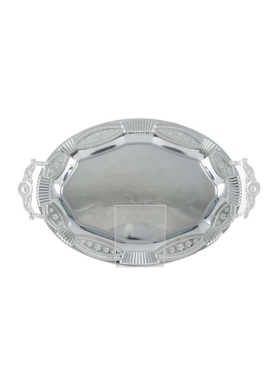 картинка 3756 GIPFEL Поднос металлический LUSIA 36х26см. серебрянный от магазина Gipfel