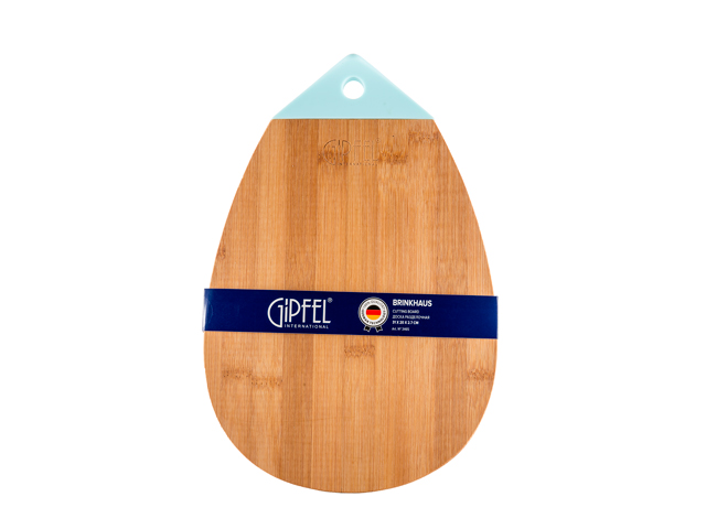 картинка 3467 GIPFEL Доска разделочная BRINKHAUS 32х25х2,7см c бирюзовым силиконовым подвесом. Материал: бамубук, силикон. от магазина Gipfel