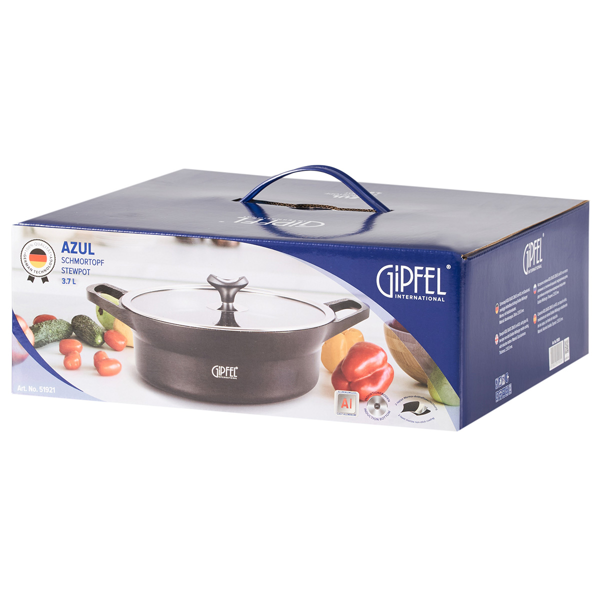 Кастрюля-сотейник из литого алюминия Gipfel Azul Black 51921 26 см/3,7 л фото