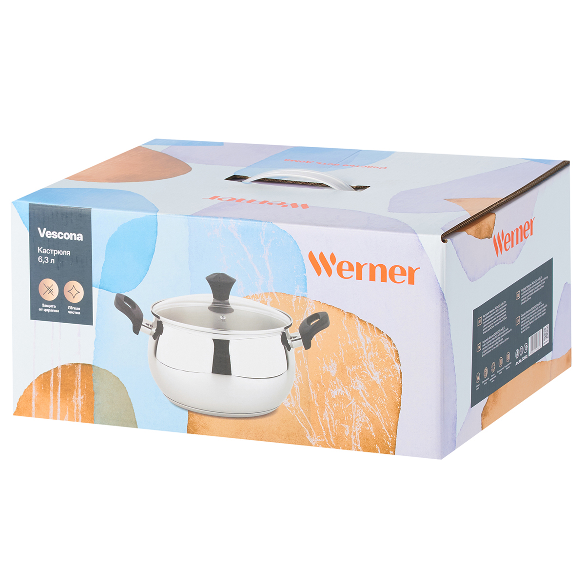 Кастрюля из нержавеющей стали Werner Vescona 52561 6,3 л/24 см фото