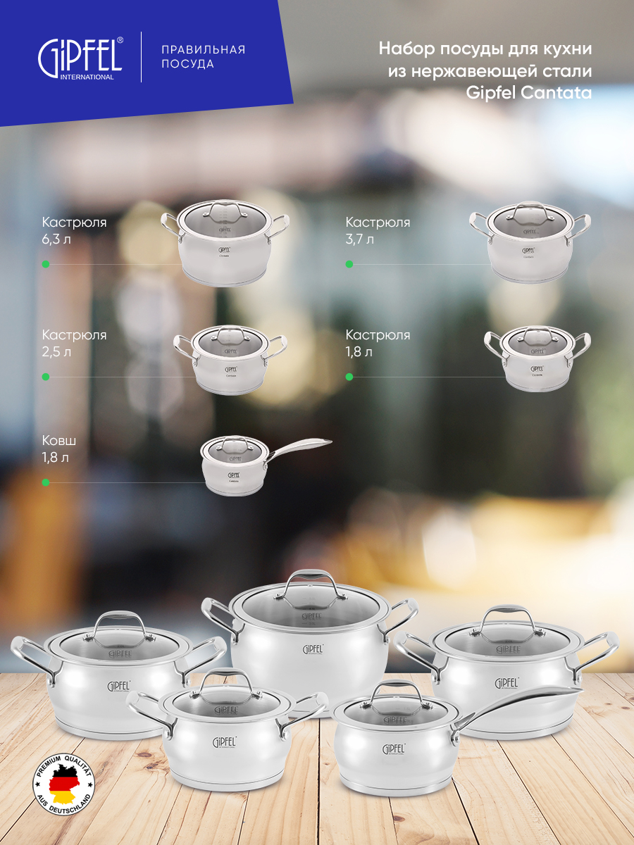 картинка 1538 GIPFEL Набор посуды CANTATA 10 предметов от магазина Gipfel
