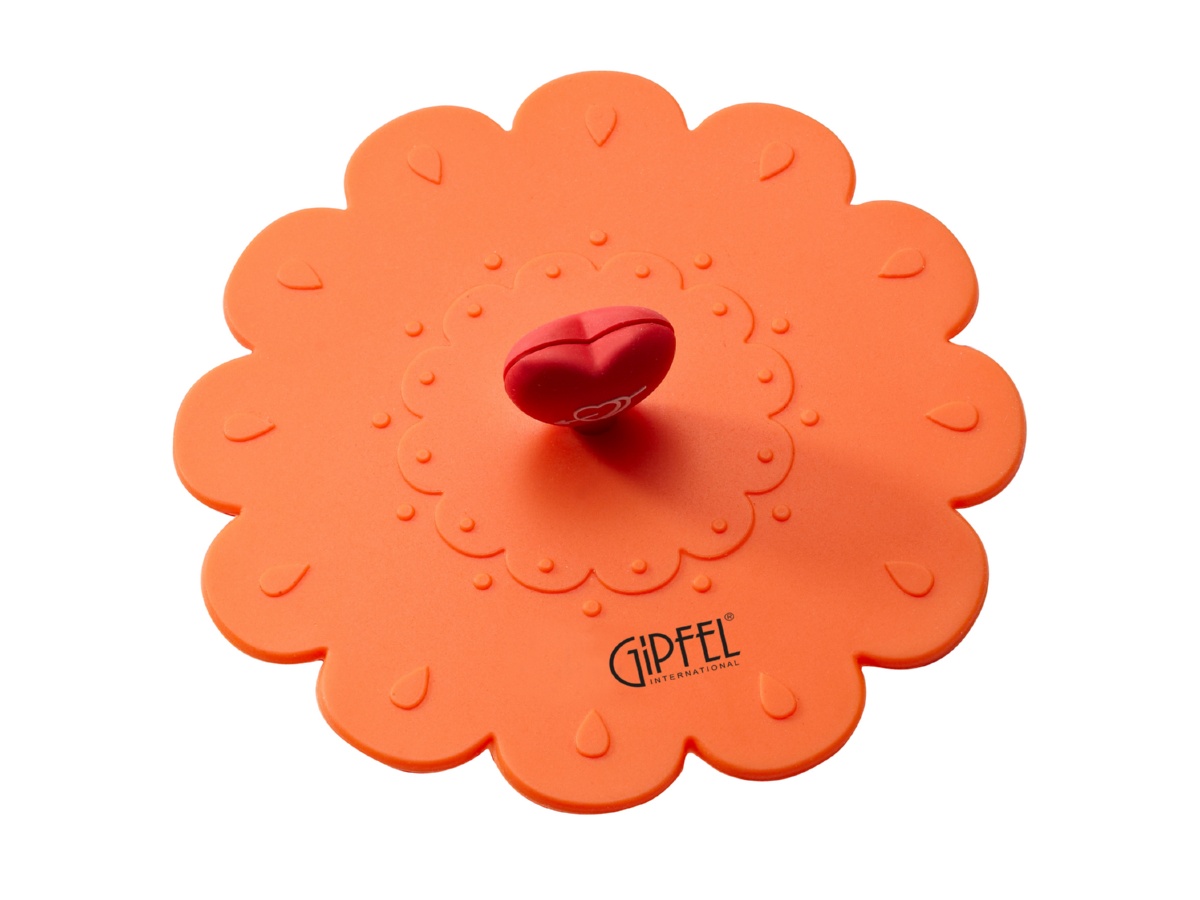 картинка 2861 GIPFEL Крышка силиконовая 12х3см ручка в форме сердечка от магазина Gipfel