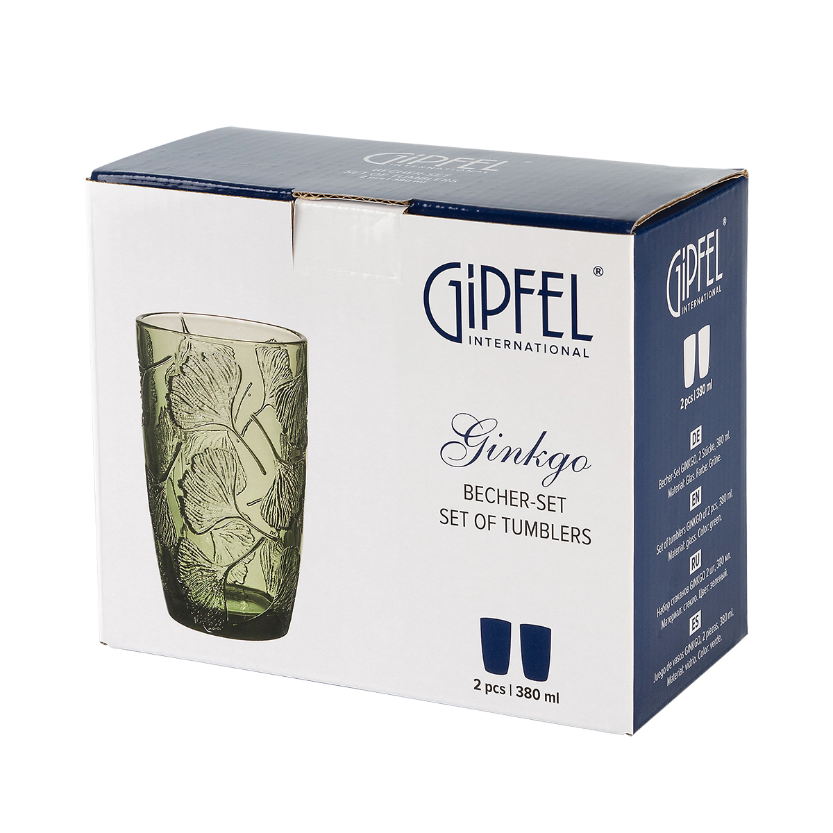 Набор стаканов Gipfel Ginkgo 51179 380 мл 2 предмета фото