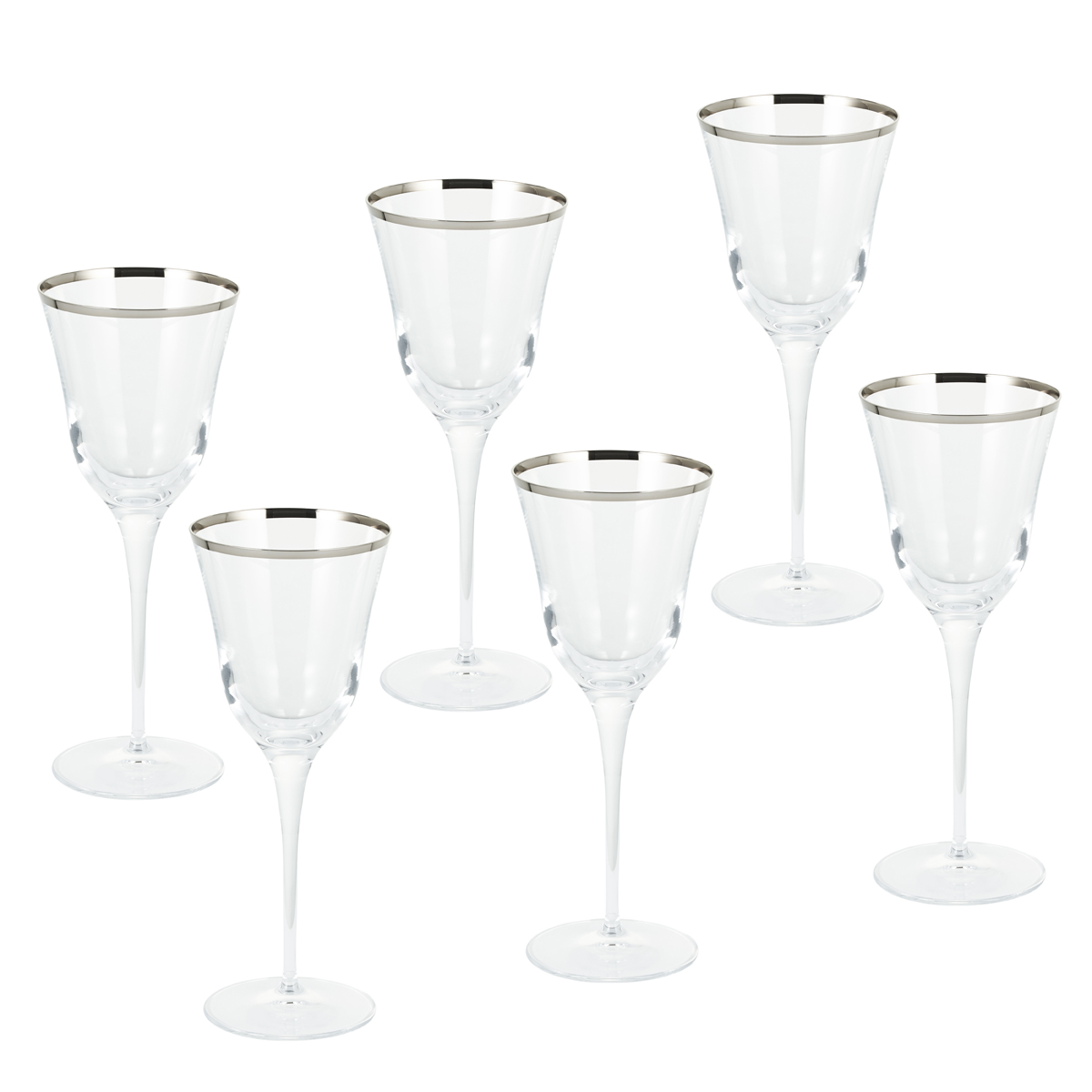 Набор бокалов Gipfel Julia Clear Filo Platino 42086 300 мл 6 предметов фото