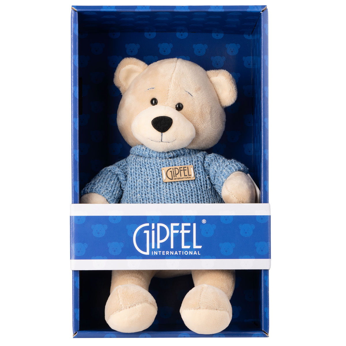 Мягкая игрушка Gipfel Мишка в синем свитере 52120 21 см фото