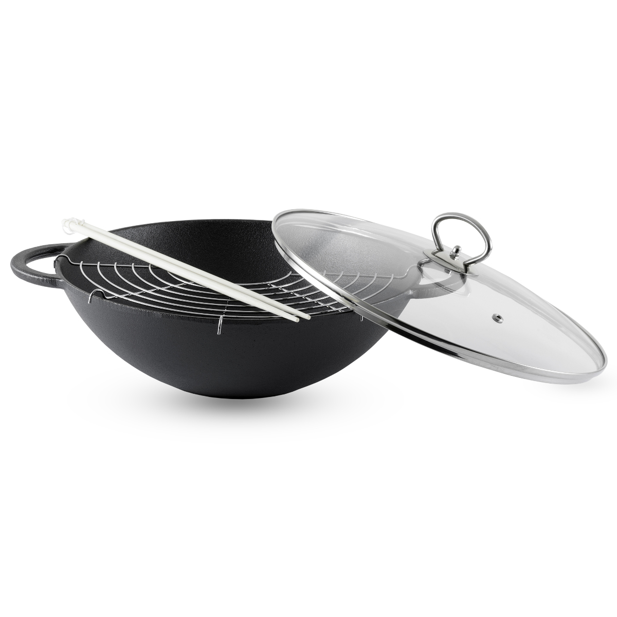 Чугунная сковорода-вок Gipfel Dynasty 1313 30 см/2,5 л фото