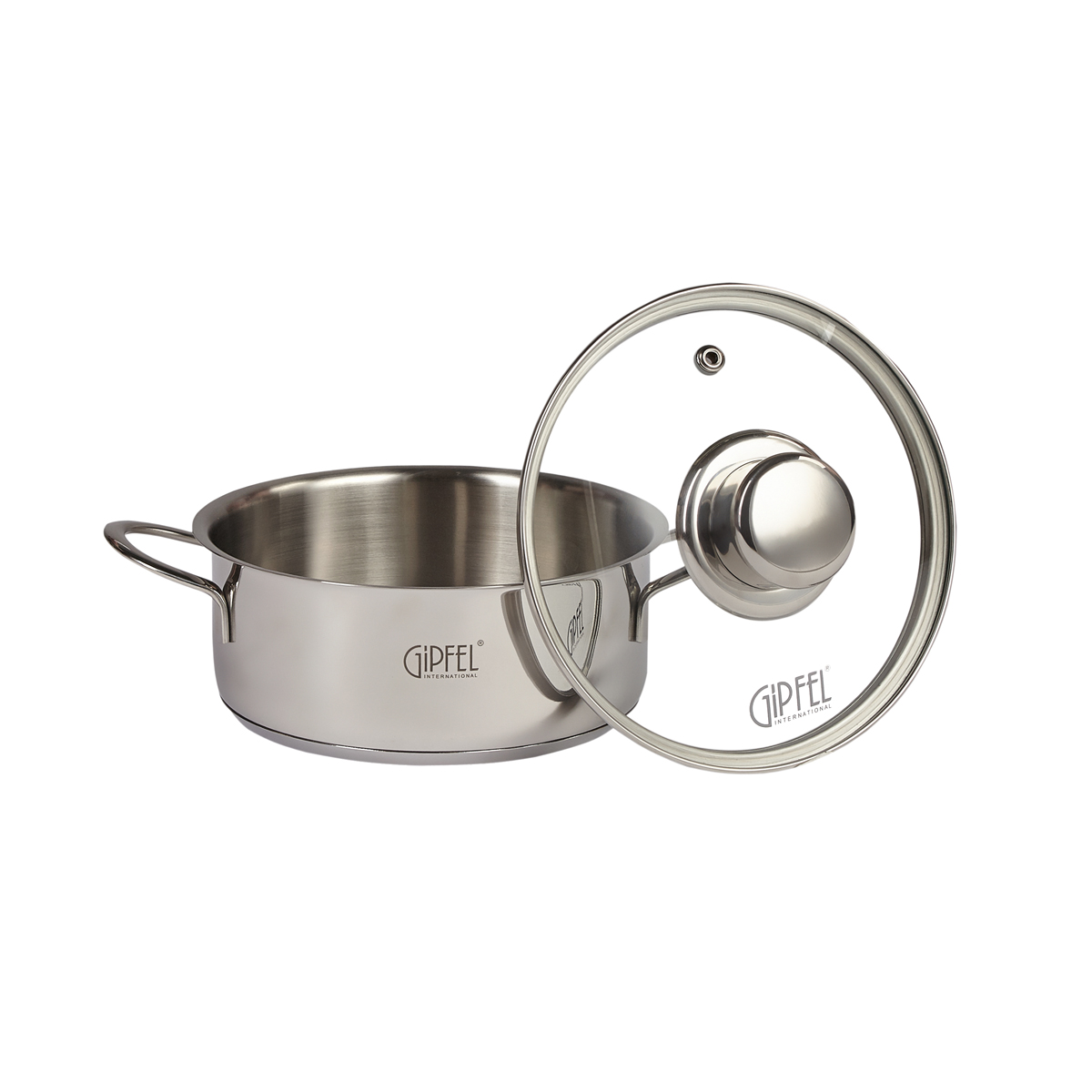 картинка Кастрюлька MINI со стеклянной крышкой 0,9 л. Gipfel 1202 от магазина Gipfel