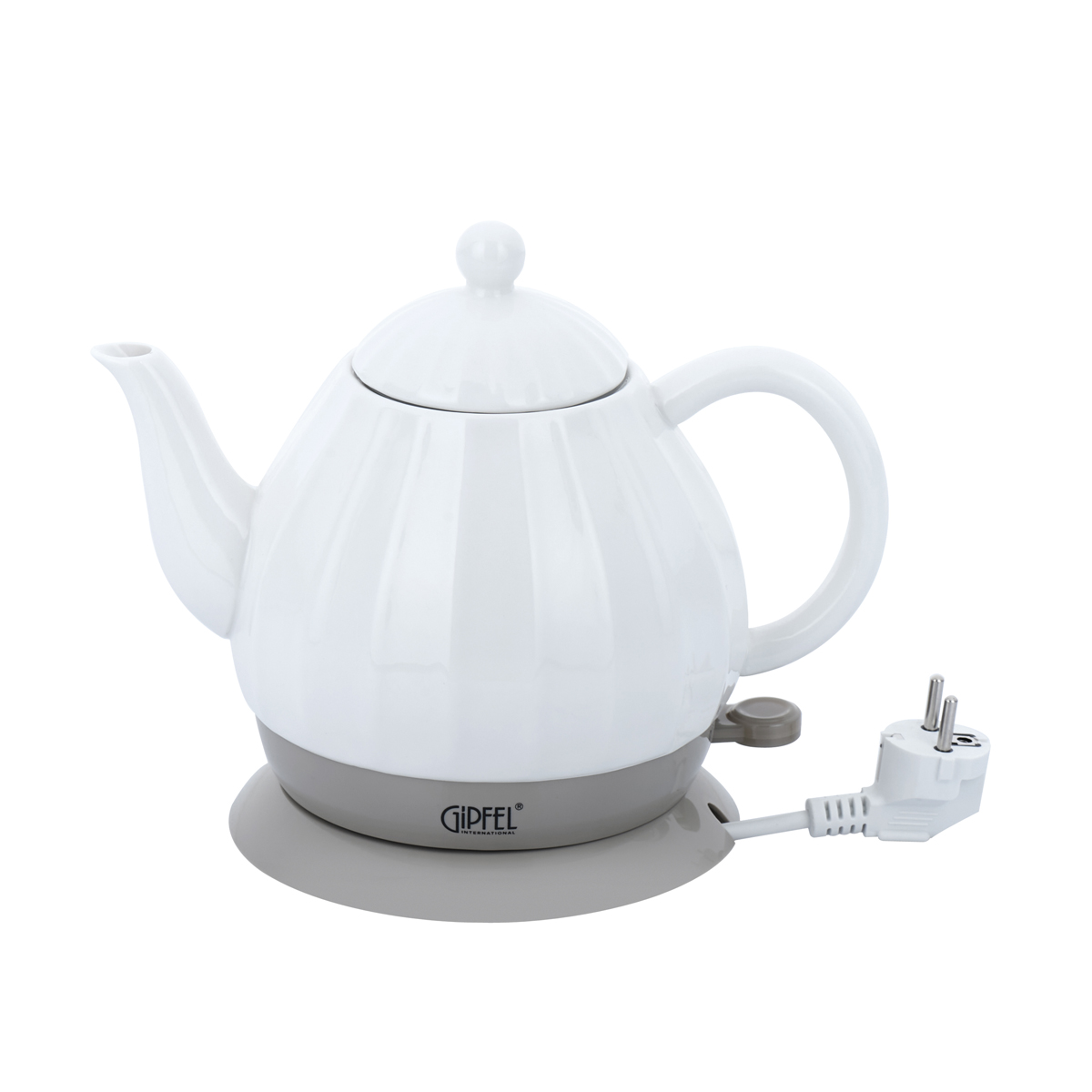 картинка 1171 GIPFEL Чайник электрический ENRICA 1,2л. Материал: керамика, пластик. Цвет: белый от магазина Gipfel