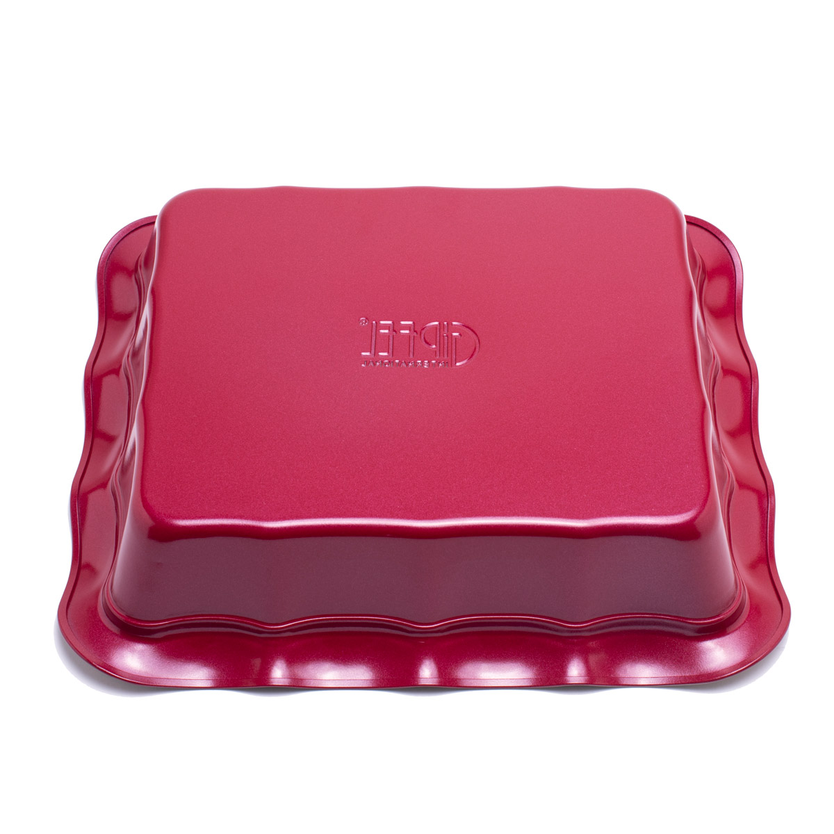 картинка 1890 GIPFEL Форма для выпечки OVEN 29,5x25,5x6,6см прямоугольная с антипригарным покрытием Whitford. Цвет: внутри кремовый, снаружи красный. Материал: Углеродистая сталь от магазина Gipfel