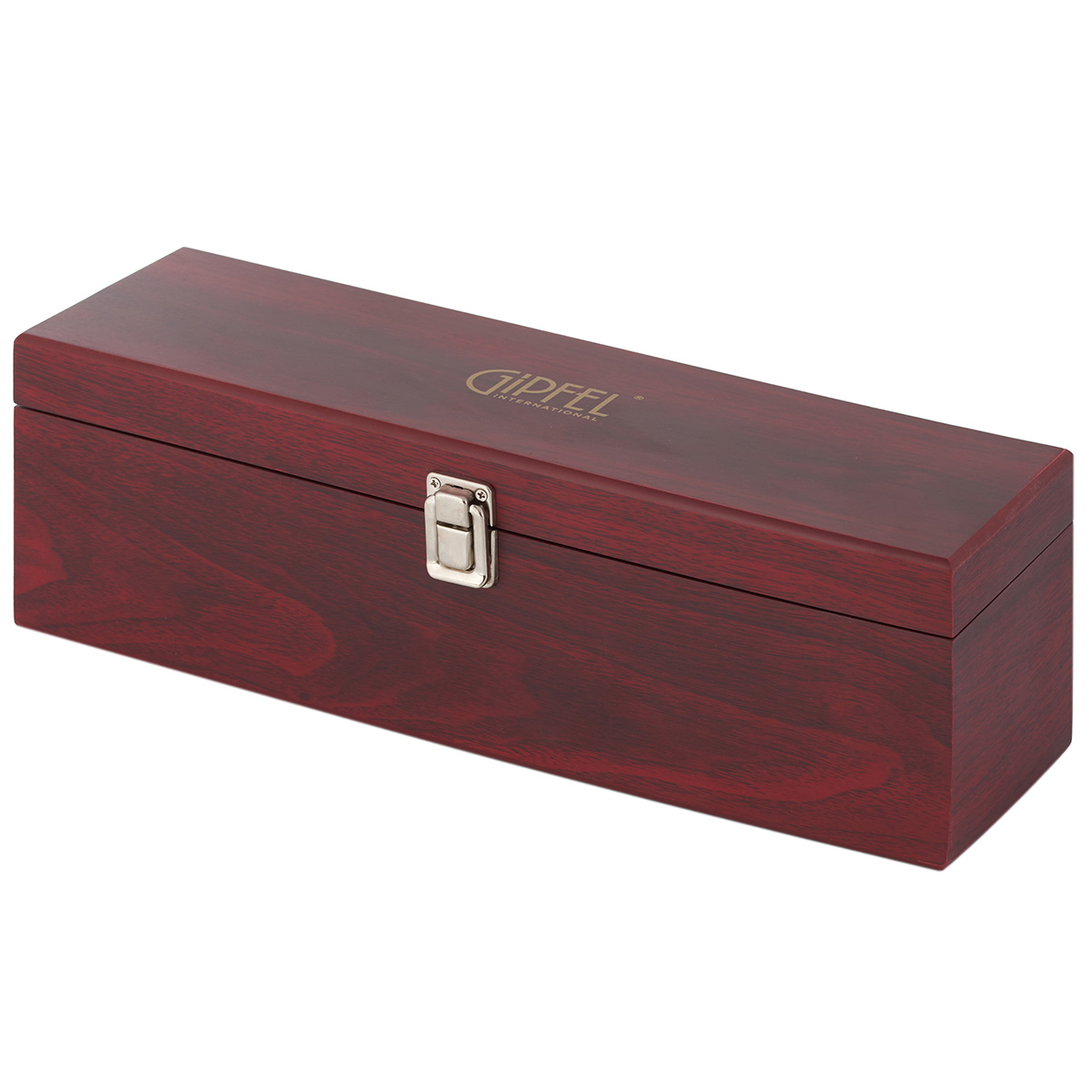 картинка 9627 GIPFEL Футляр из красного дерева для вина с винными аксессуарами (4 предмета), 36х11,5х11см. Материал: МДФ, пластик, нерж сталь. от магазина Gipfel