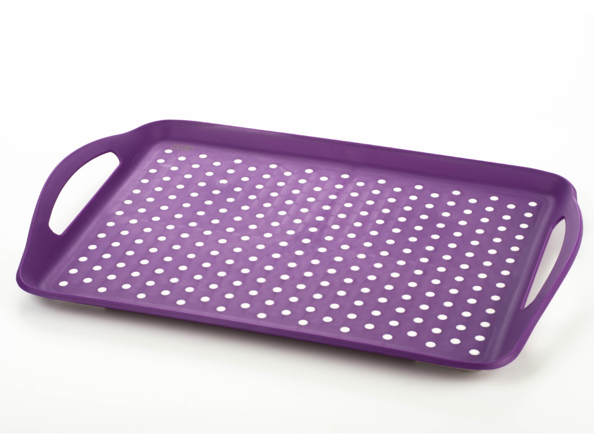 картинка 3735 GIPFEL Поднос прямоугольный 41,5х29х4,5 см цвет фиолетовый от магазина Gipfel