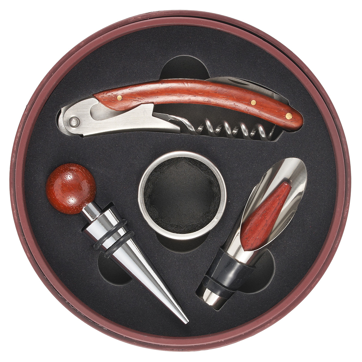 картинка 9621 GIPFEL Набор винных аксессуаров 4 предмета в деревянном ящике от магазина Gipfel