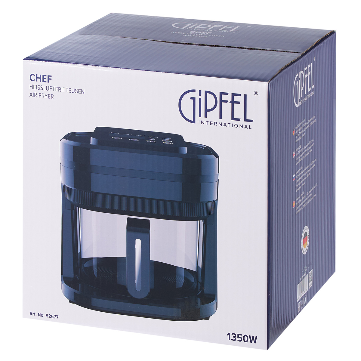 Аэрогриль Gipfel Chef 52677 со стеклянной чашей 3 л фото
