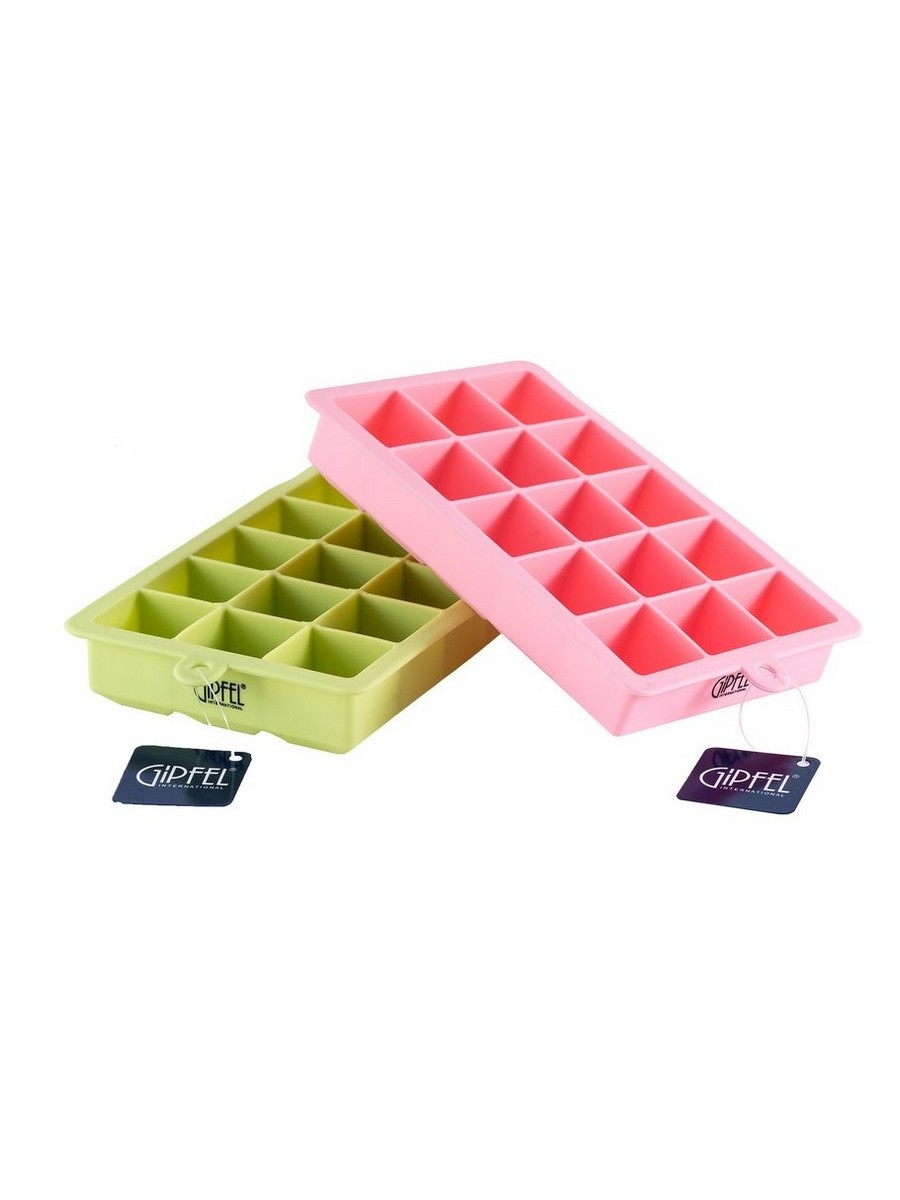 картинка 2116 GIPFEL Форма для льда 18*11. Материал: силикон. Цвет: зеленый, фиолетовый, розовый от магазина Gipfel