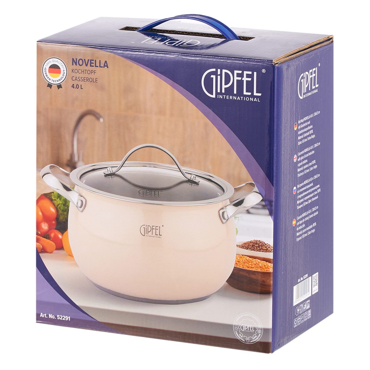 Кастрюля из нержавеющей стали Gipfel Novella 52291 20 см/4 л фото