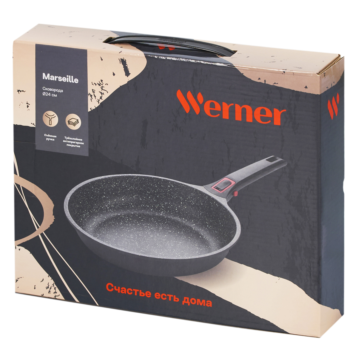Алюминиевая сковорода Werner Marseille 50137 24 см фото