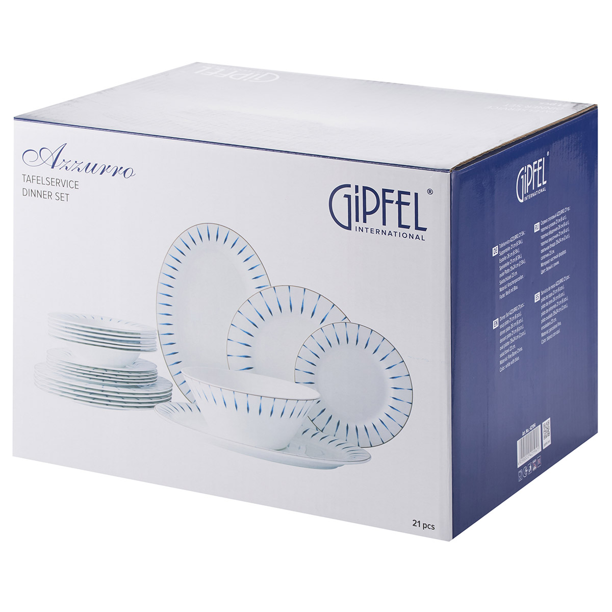 Сервиз столовый Gipfel Azzurro 42194 21 предмет фото