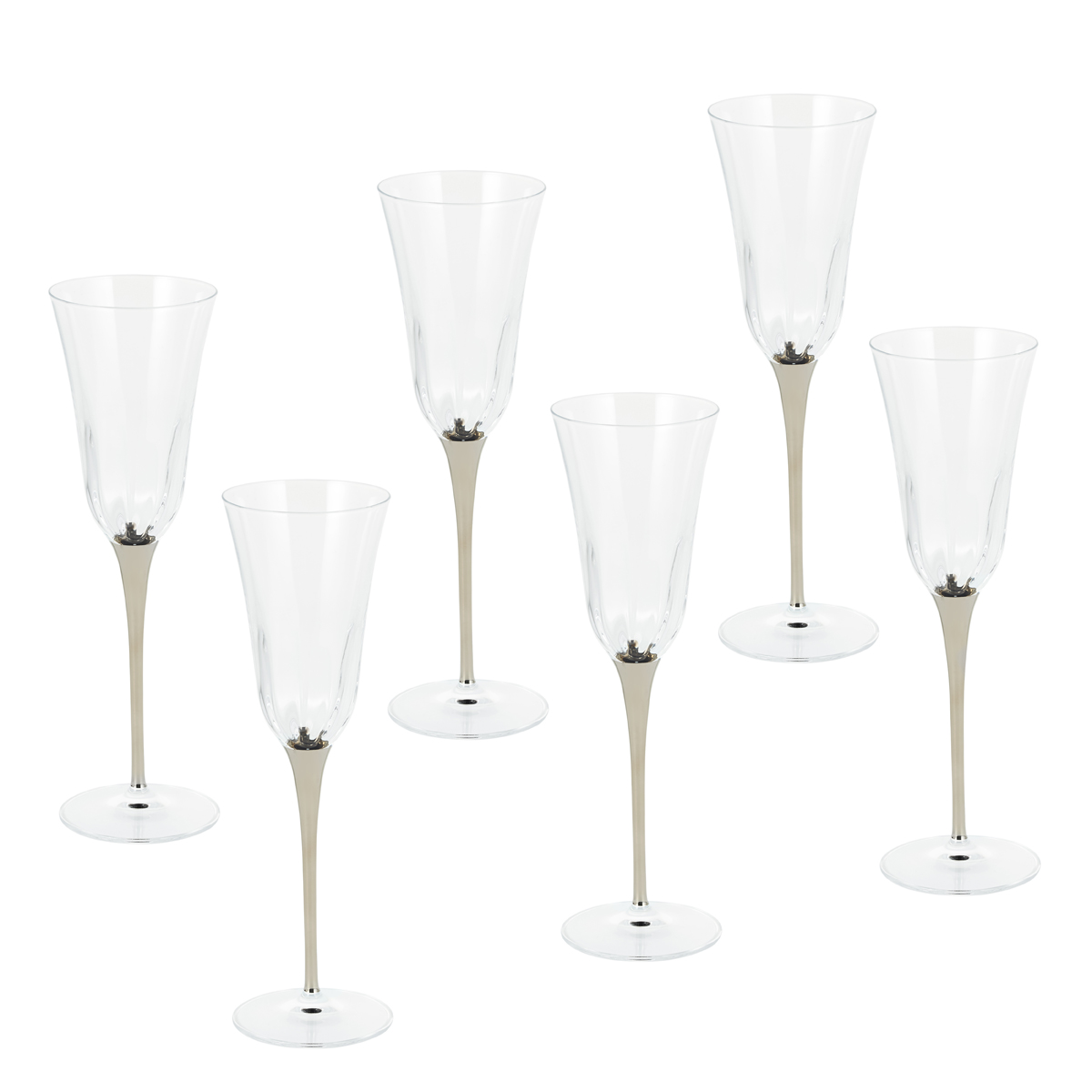 Набор бокалов Gipfel Julia Ottico Silver 42083 240 мл 6 предметов фото