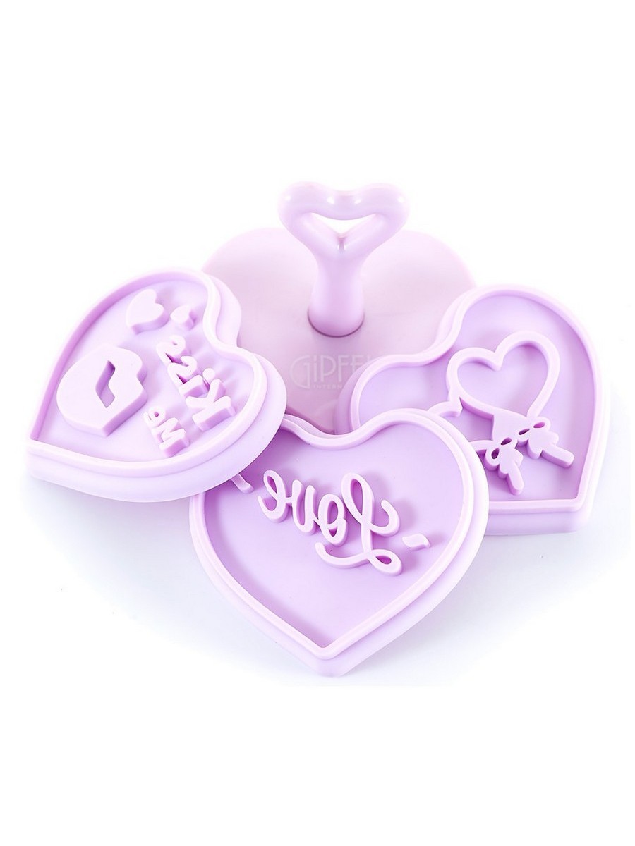 Набор из кулинарных печатей-штампов Gipfel Amour 0316 6x7,2x1 см 3 предмета фото