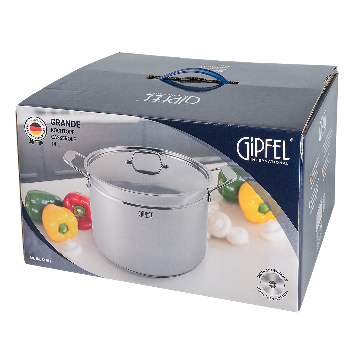 Кастрюля из нержавеющей стали Gipfel Grande 51703 30 см / 14 л фото