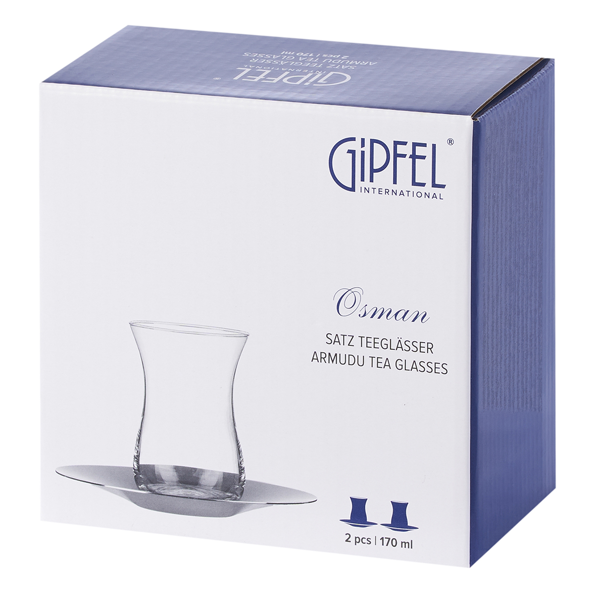 Набор чайный Gipfel Osman 52511 2 армуда 170 мл, 2 блюдца 14 см фото