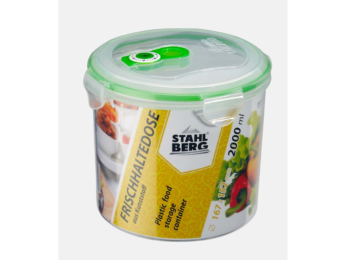 картинка 4277-S STAHLBERG Контейнер вакуумный пластиковый 2л зеленый от магазина Gipfel