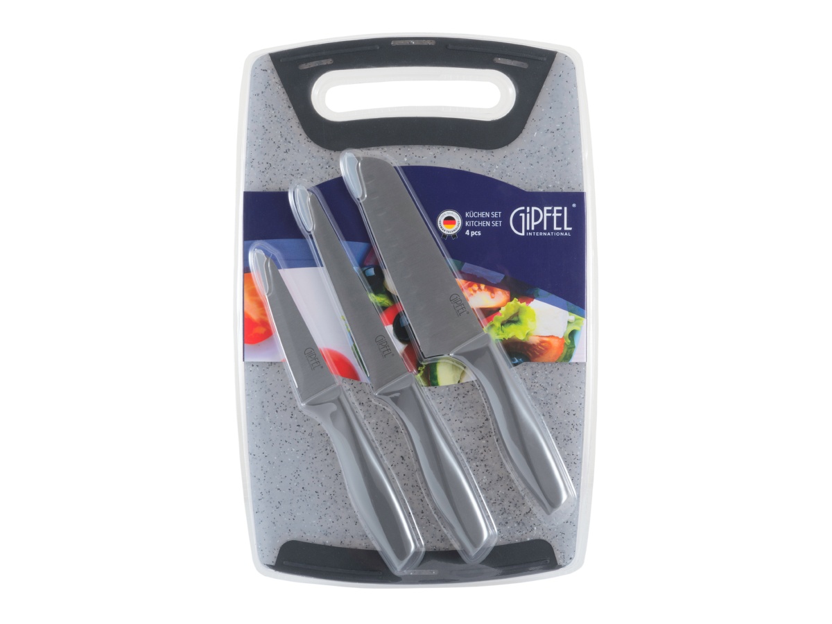 Набор кухонных ножей с доской Gipfel 3258 4 предмета фото