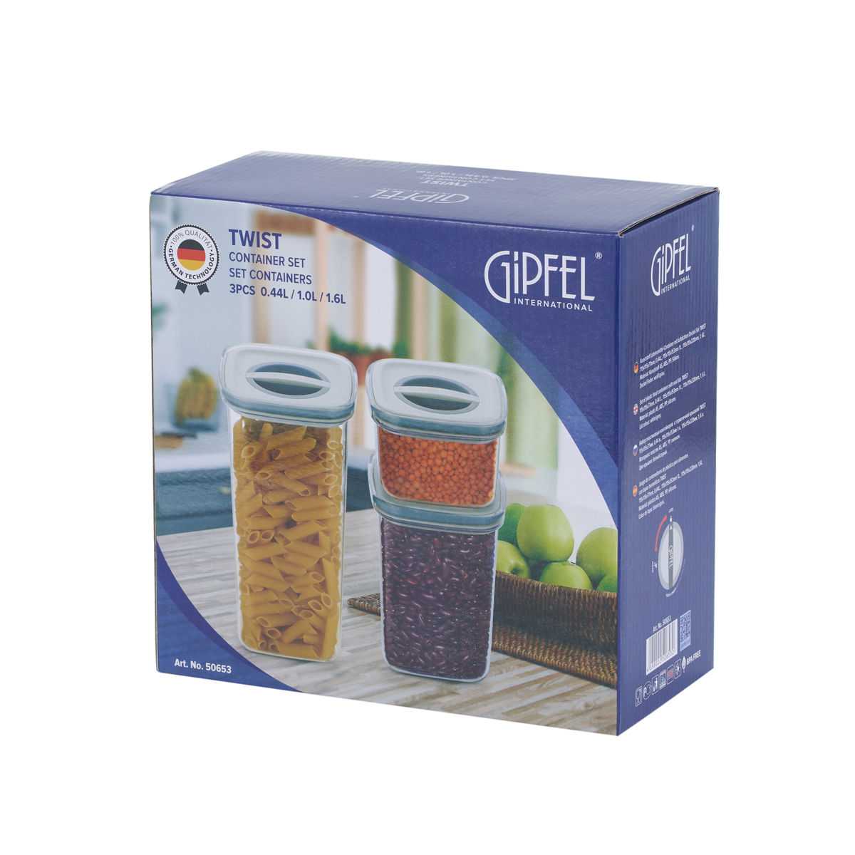 Набор пластиковых контейнеров с герметичной крышкой Gipfel Twist 50653 фото
