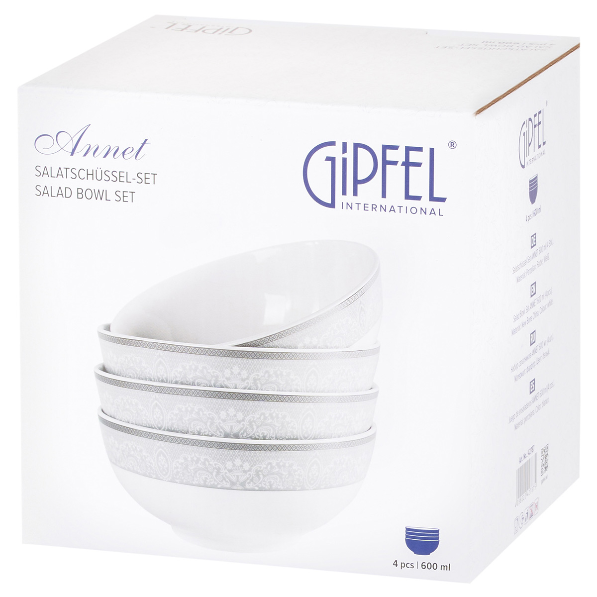 Набор салатников Gipfel Annet 42787 600 мл 4 предмета фото